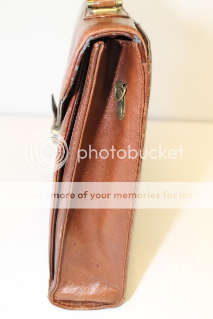 rafael chestnut brown leather business portfolio briefcase